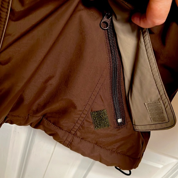 L.L. Bean Outdoors Brown Tan Heavy Duty Zip Front Hood Coat Size S - Picture 3 of 7